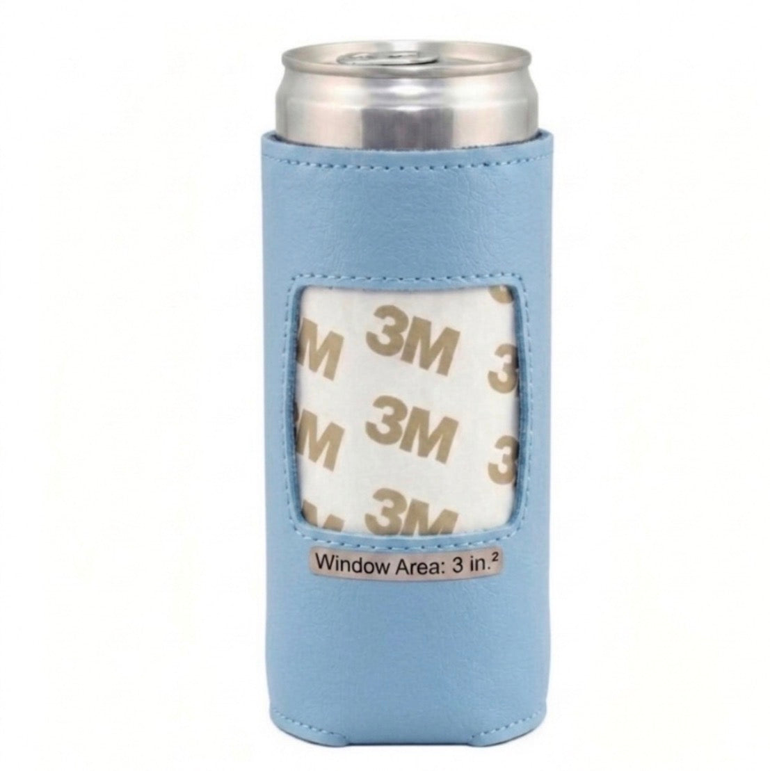 **PRE-ORDER*** Genuine leather self finishing Slim Can Koozie