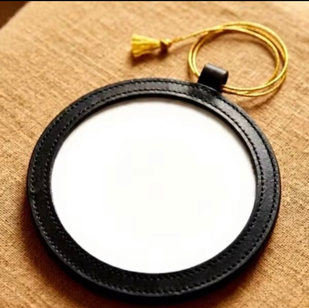 *PRE-ORDER* 4" Faux Leather 1 side Self-Finishing Ornament