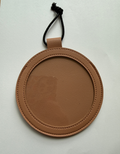 *PRE-ORDER* 4" Faux Leather double sided Self-Finishing Ornament