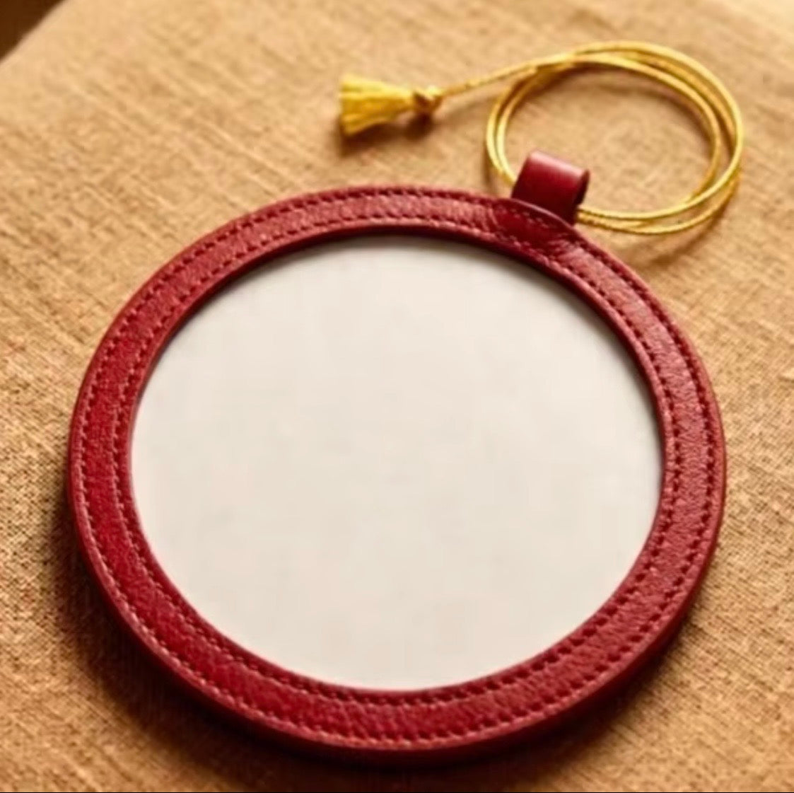 *PRE-ORDER* 4" Faux Leather 1 side Self-Finishing Ornament