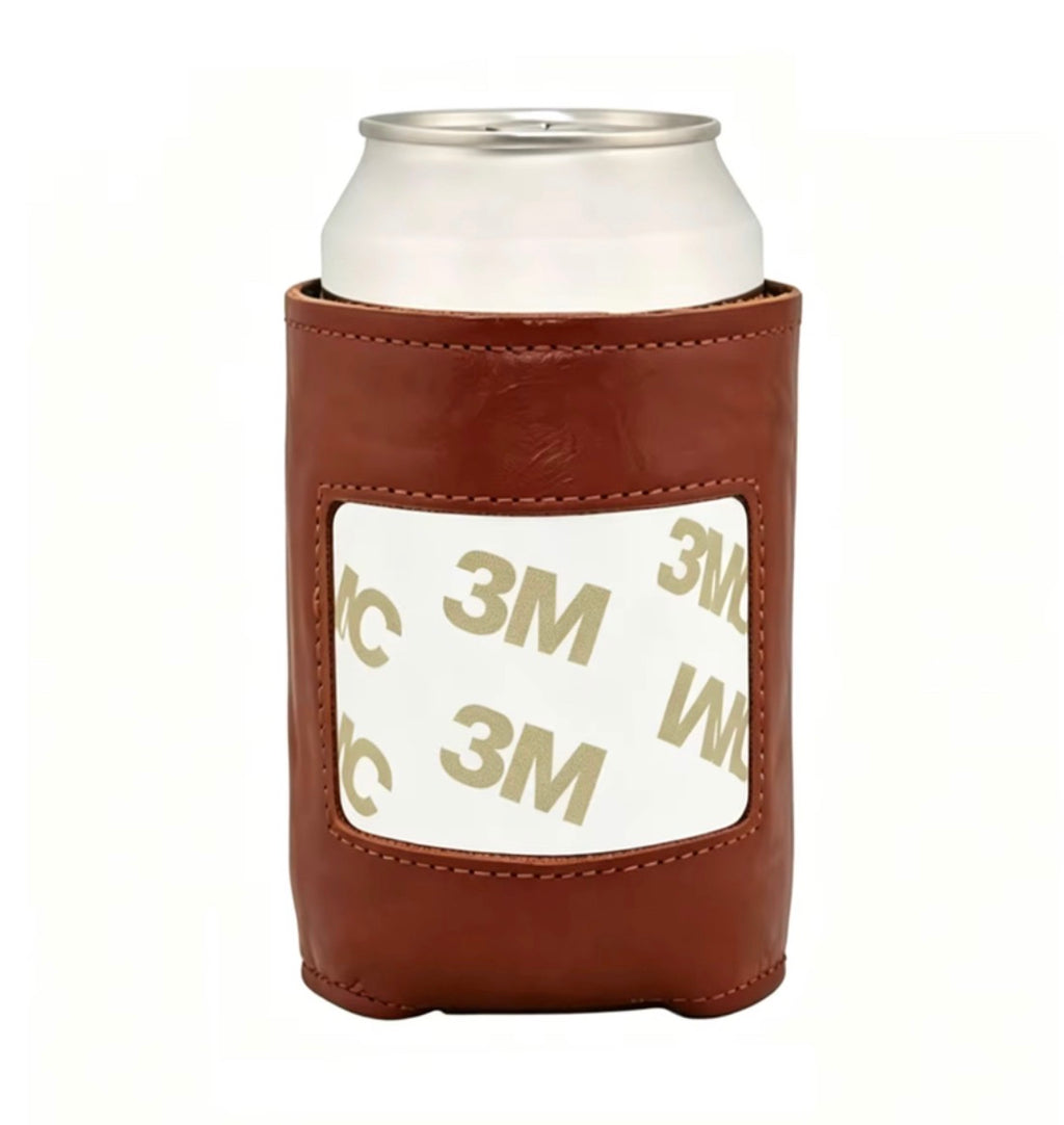 **COMING SOON* Genuine leather self finishing Koozie