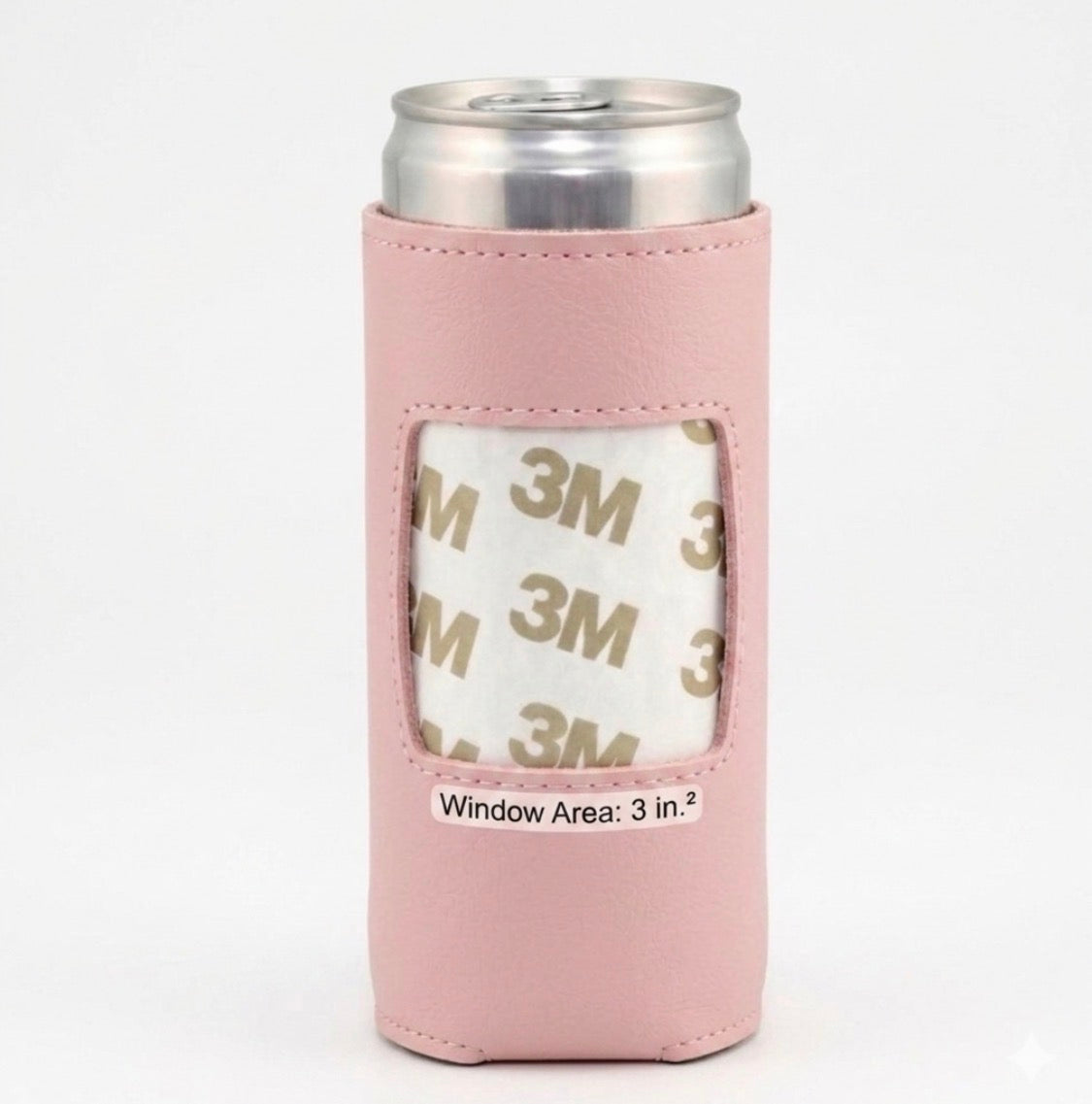 **PRE-ORDER*** Genuine leather self finishing Slim Can Koozie