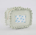Green Gingham Ruffle Cosmetic Bag – XL Needlepoint Storage Bag